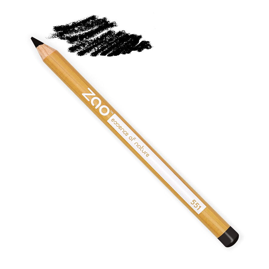 Zao - crayon yeux et sourcils 551 noir 1,14g - certifié bio