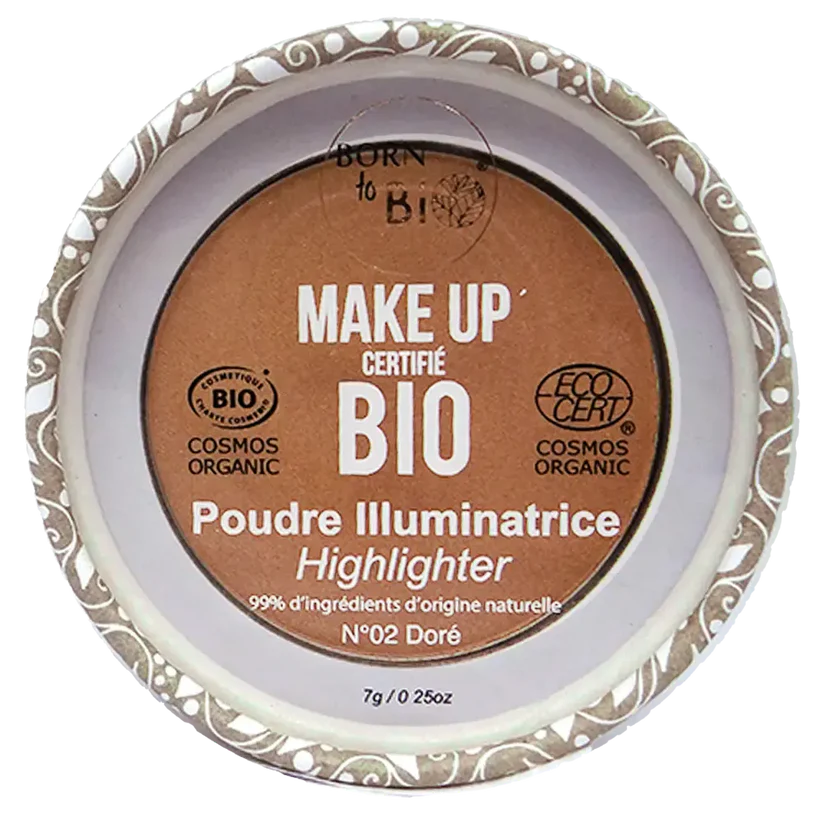 Born to Bio - poudre illuminatrice (highlighter) 02 doré 7g - certifié bio