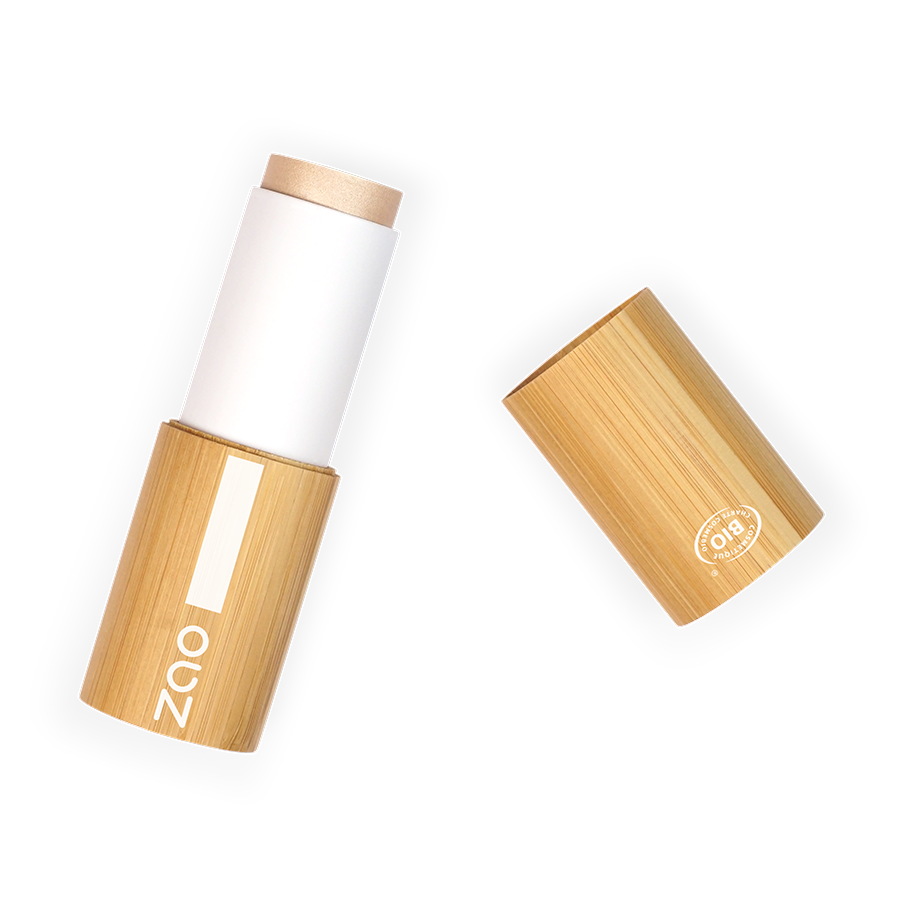 Zao - enlumineur 2 en 1 Shine-up stick 315 beige doré 10g - certifié bio