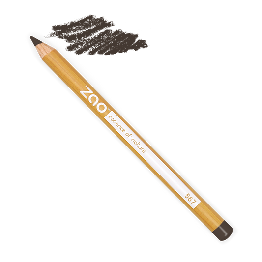 Zao - crayon sourcils 567 brun ébène 1,14g - certifié bio