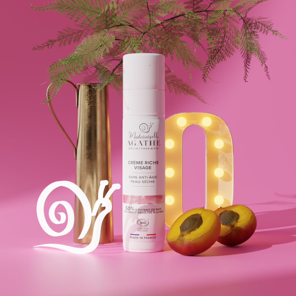 Mademoiselle Agathe - crème riche visage anti-âge 50 ml - certifié bio