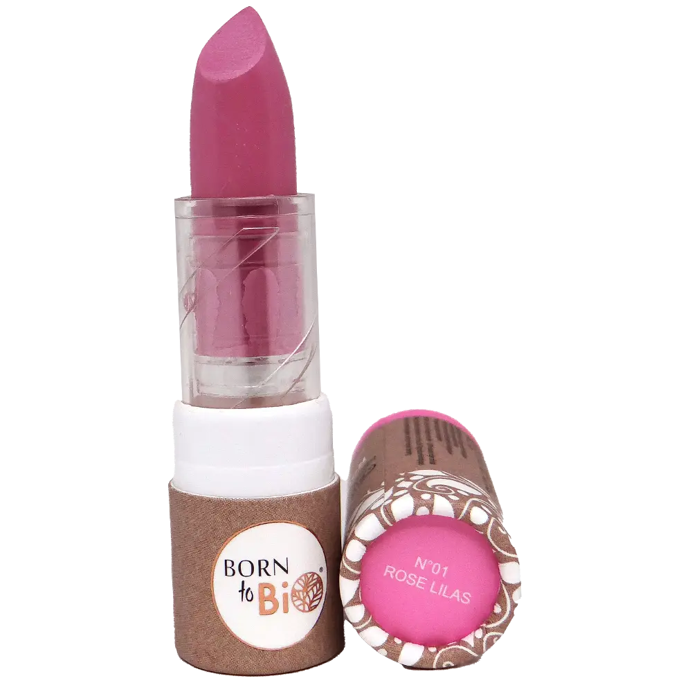 Born to Bio - Rouge à lèvres 01 rose lilas 3,5g - certifié bio