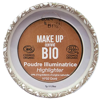Born to Bio - poudre illuminatrice (highlighter) 02 doré 7g - certifié bio