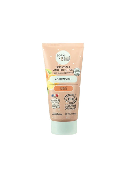 Born to Bio - soin visage anti pollution agrumes 50 ml - certifié bio